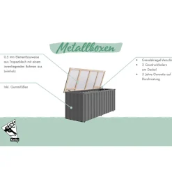 Freizeitbox 'Alumee 2' Metall graualuminium 172 x 82 cm