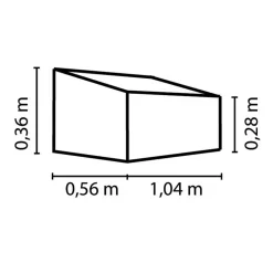 Frühbeet 'Feronia' 104 x 36 x 56 cm aluminiumfarben