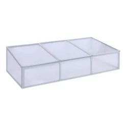 Frühbeet 'Marie' transparent/aluminiumfarben/weiß 160 x 40 x 70 cm