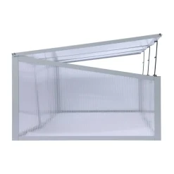 Frühbeet 'Marie' transparent/aluminiumfarben/weiß 160 x 40 x 70 cm