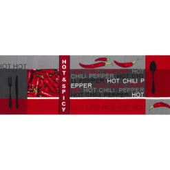 Fußmatte 'Hot & Spicy' 50 x 150 cm rot