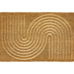 Fußmatte 'Zen' Linien Kokos braun 40 x 60 cm
