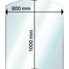 Funkenschutzplatte Bogenform 80 x 100 x 0,6 cm Glas transparent