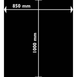 Funkenschutzplatte rechteckig 85 x 100 x 0,15 cm Stahl schwarz