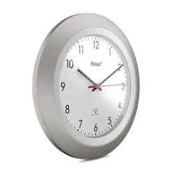 Funk-Wanduhr silbern Ø 30 x 4 cm