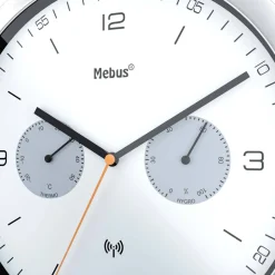 Funk-Wanduhr silbern Ø 26 x 4,2 cm