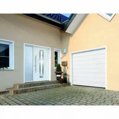Garagen-Sektionaltor 'EcoStarMatic' mit Garagentorantrieb weiß 250 x 200 cm