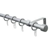 Gardinenstangen-Set 'Cap' edelstahlfarben 130-240 cm