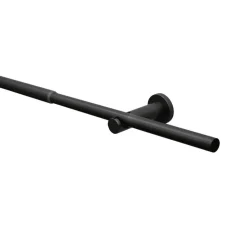 Gardinenstangen-Set 'Sol' schwarz 190 - 340 cm