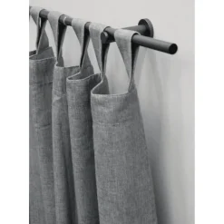Gardinenstangen-Set 'Sol' schwarz 120 - 210 cm