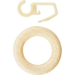 Gardinia Ringe mit Haken Kiefernholz Ø 21 mm 10 Stück