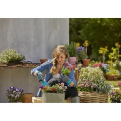 Garten- und Pflegehandschuh, Größe 8/M, türkis/grau