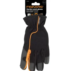 Garten-Arbeitshandschuhe Schwarz/Orange, Gr. 10