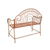 Gartenbank 'Cameroon' 2-Sitzer Stahl braun 112 x 101 x 53 cm