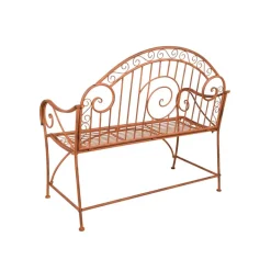 Gartenbank 'Cameroon' 2-Sitzer Stahl braun 112 x 101 x 53 cm
