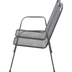 Gartenbank 'Elda' 2-Sitzer Stahl anthrazit 65 x 94 x 107,5 cm