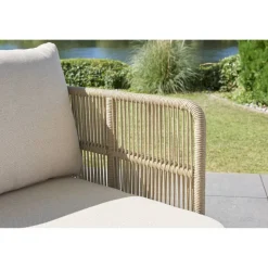 Gartenbank 'Eloise' 2-Sitzer Stahl braun 180 x 80 x 68 cm