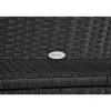 Gartenbank 'Ferrara' 2-Sitzer Aluminium schwarz 117 x 86 x 58 cm