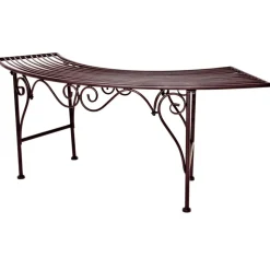 Gartenbank 'Fuego' 2-Sitzer Eisen schwarz/braun 28 x 47 x 125 cm