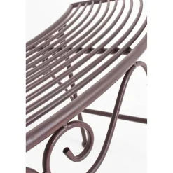 Gartenbank 'Fuego' 2-Sitzer Eisen schwarz/braun 28 x 47 x 125 cm