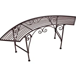 Gartenbank 'Fuego' 2-Sitzer Eisen schwarz/braun 28 x 47 x 125 cm