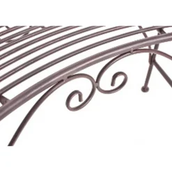 Gartenbank 'Fuego' 2-Sitzer Eisen schwarz/braun 28 x 47 x 125 cm