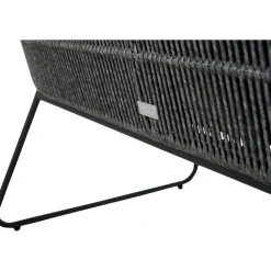 Gartenbank 'Kansas' 2-Sitzer Edelstahl/Aluminium anthrazit 135 x 85 x 70 cm