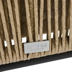Gartenbank 'Kansas' 2-Sitzer Edelstahl/Aluminium taupe 135 x 85 x 70 cm