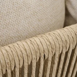 Gartenbank 'Kansas' 2-Sitzer Edelstahl/Aluminium taupe 135 x 85 x 70 cm