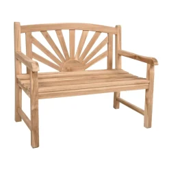Gartenbank 'Larissa' 2-Sitzer Teakholz braun 110 x 92 x 64 cm