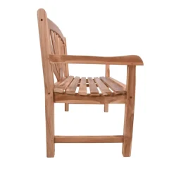 Gartenbank 'Larissa' 2-Sitzer Teakholz braun 110 x 92 x 64 cm