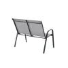 Gartenbank 'Laura' 2-Sitzer Stahl hellgrau 73 x 113 x 93 cm