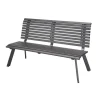 Gartenbank 'Leni' 2-Sitzer Aluminium anthrazit 150 x 89 x 63,5 cm