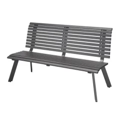 Gartenbank 'Leni' 2-Sitzer Aluminium anthrazit 150 x 89 x 63,5 cm