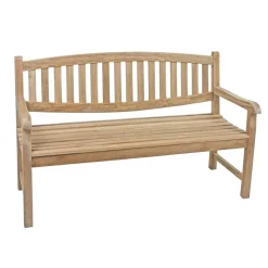 Gartenbank 'Lombok' 3-Sitzer Teakholz braun 150 x 93 x 63 cm