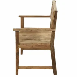Gartenbank 'Loreo' 2-Sitzer Teakholz braun 124 x 90 x 60 cm