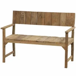 Gartenbank 'Loreo' 2-Sitzer Teakholz braun 124 x 90 x 60 cm