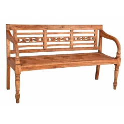 Gartenbank 'Moyo' 3-Sitzer Holz braun 55 x 90,5 x 150 cm