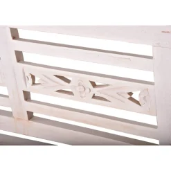 Gartenbank 'Moyo' 3-Sitzer Holz weiß 150 x 90 x 52 cm