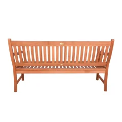 Gartenbank 'New Jersey' 3-Sitzer Eukalyptusholz braun 158 x 90 x 68 cm