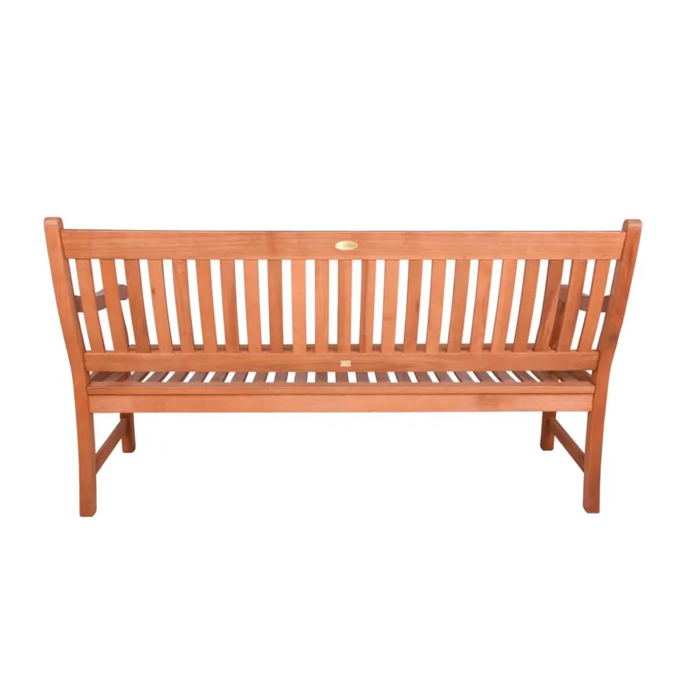 Gartenbank 'New Jersey' 3-Sitzer Eukalyptusholz braun 158 x 90 x 68 cm