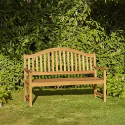 Gartenbank 'Pisa' 3-Sitzer Akazienholz braun 150 x 104 x 66 cm