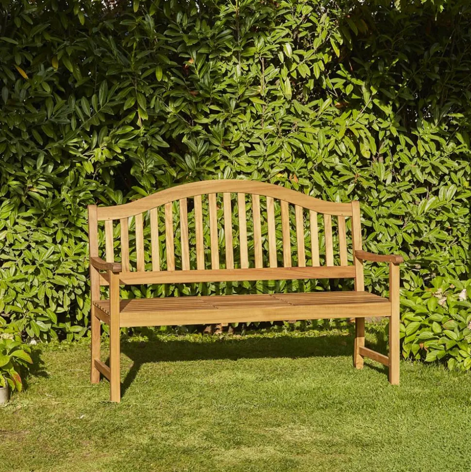 Gartenbank 'Pisa' 3-Sitzer Akazienholz braun 150 x 104 x 66 cm