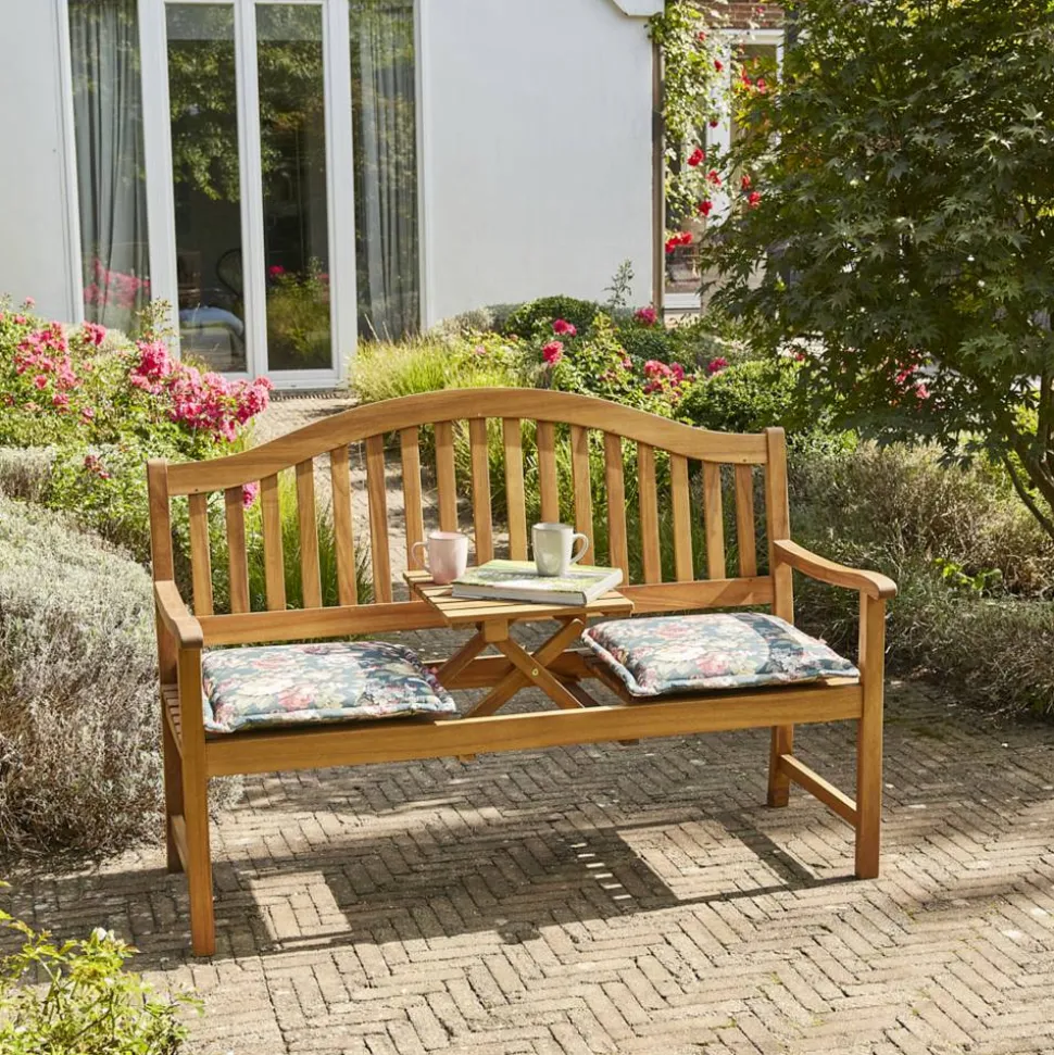 Gartenbank 'Pisa' 3-Sitzer Akazienholz braun 150 x 104 x 66 cm