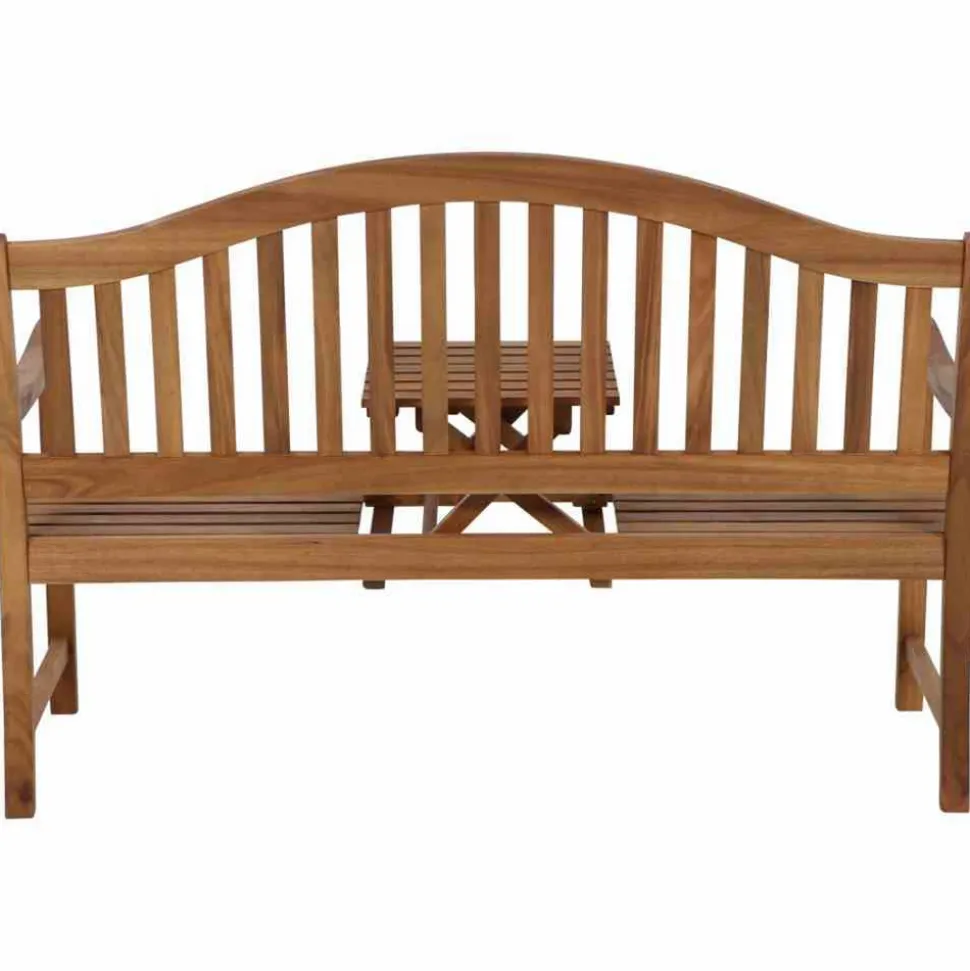 Gartenbank 'Pisa' 3-Sitzer Akazienholz braun 150 x 104 x 66 cm
