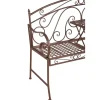 Gartenbank 'Saket' 3-Sitzer Stahl braun 53 x 94,5 x 147 cm