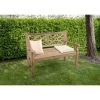 Gartenbank 'Sayang' 2-Sitzer Teakholz braun 120 x 92 x 64 cm