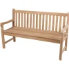 Gartenbank 'Solo' 3-Sitzer Teakholz braun 63 x 92 x 150 cm