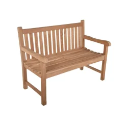 Gartenbank 'Solo' 2-Sitzer Teakholz braun 63 x 93 x 122 cm