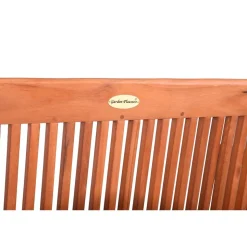 Gartenbank 'Stockholm' 2-Sitzer Eukalyptusholz braun 127 x 90 x 59 cm